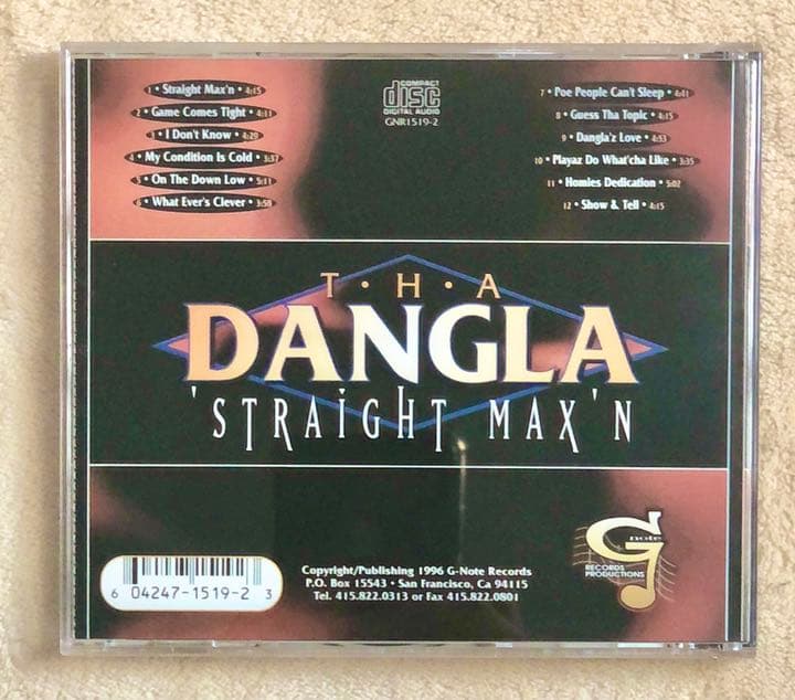 洋楽 THA DANGLA / G-Rap
