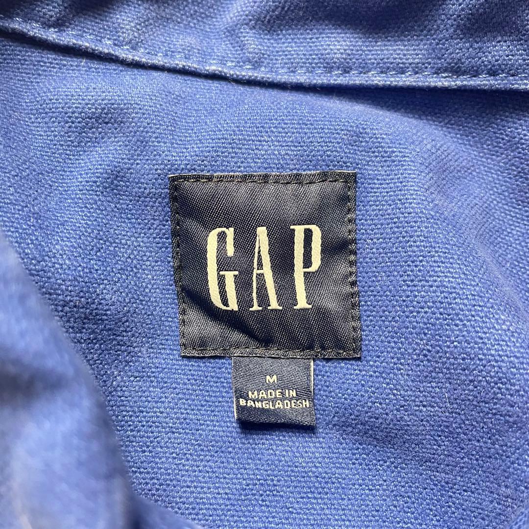 90s OLD GAP フレンチワークジャケットブルーダック地カバーオール古着