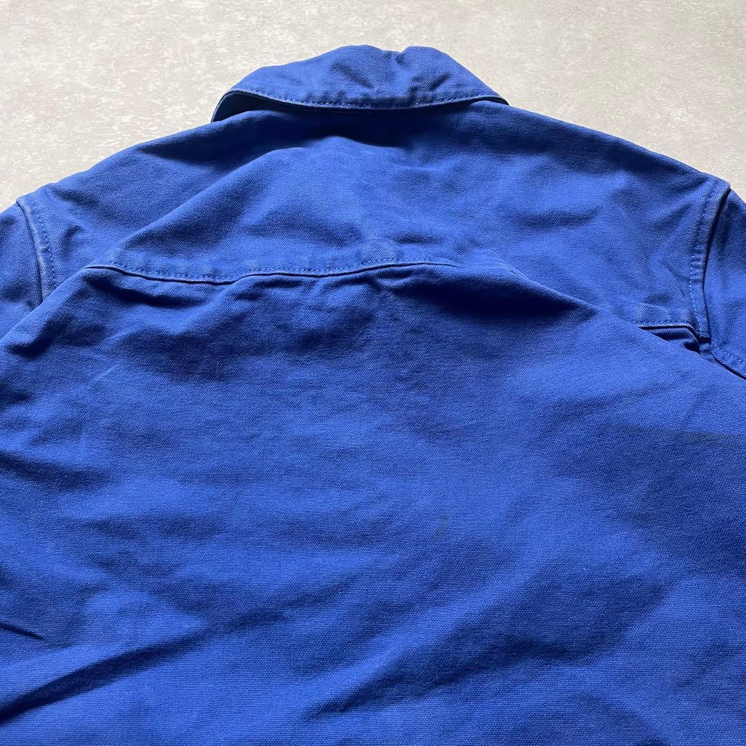 90s OLD GAP フレンチワークジャケットブルーダック地カバーオール古着