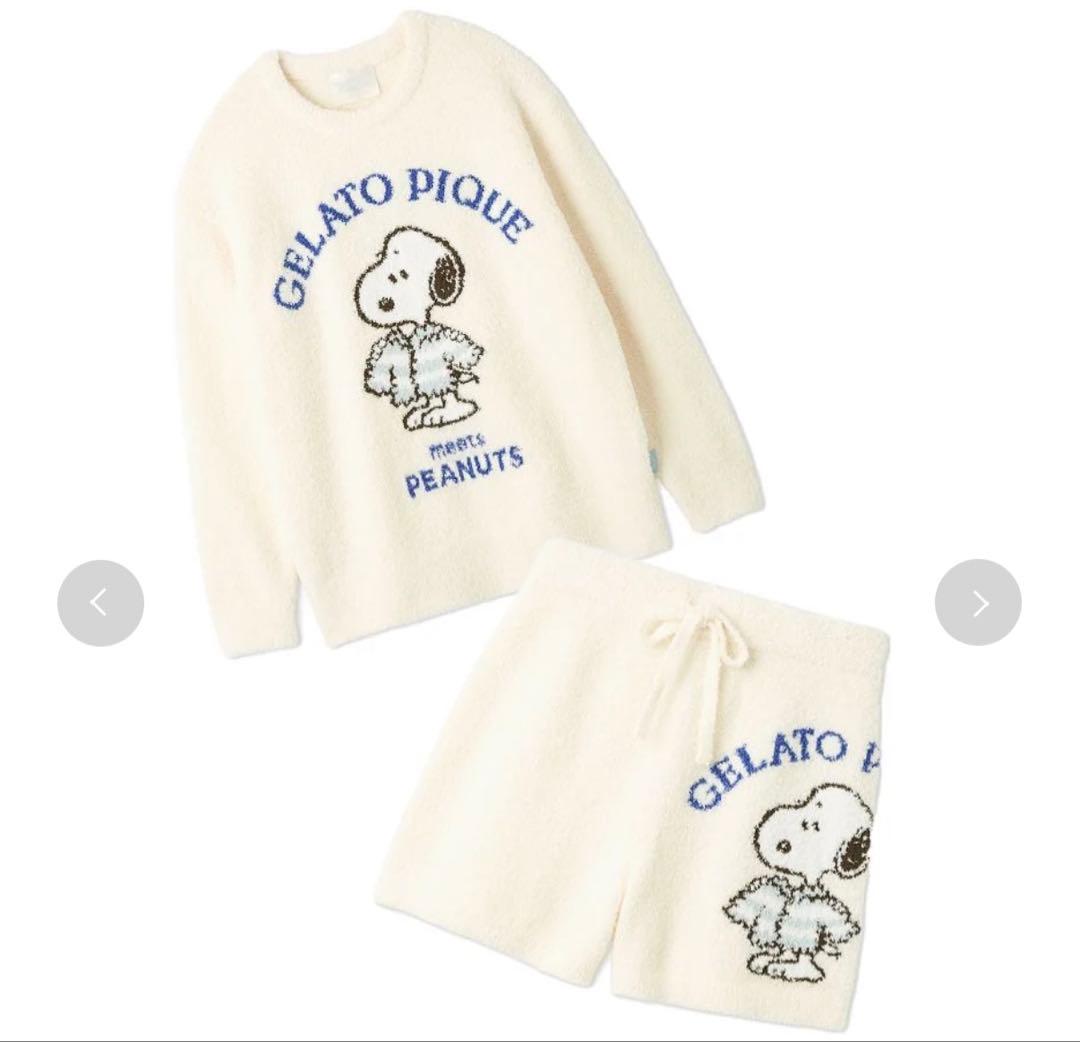gelato pique PEANUTS ジャガードプルオーバー＆ショートパンツ