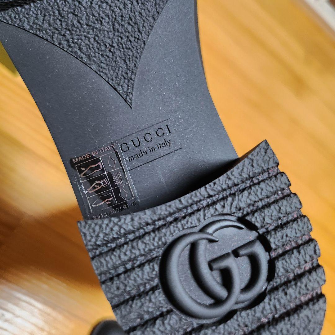 【新品】GUCCI 長靴 レインシューズ レインブーツ GGロゴ付き