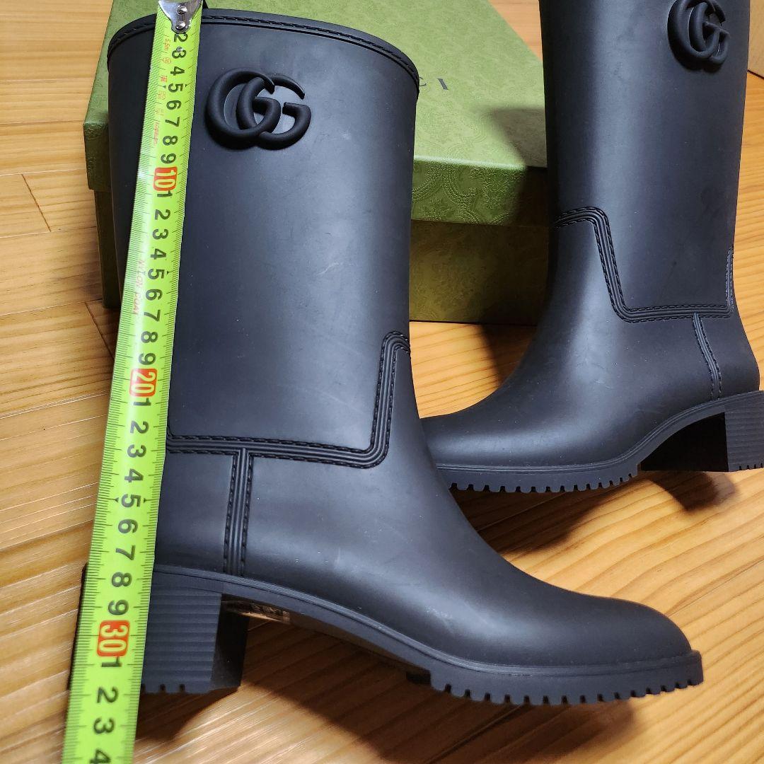 【新品】GUCCI 長靴 レインシューズ レインブーツ GGロゴ付き
