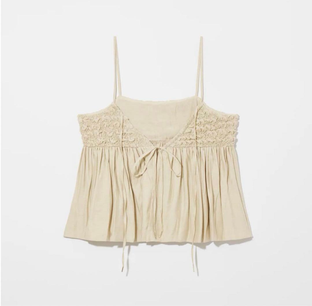 トップス Eaphi RANDOM SHIRRING 2WAY beige