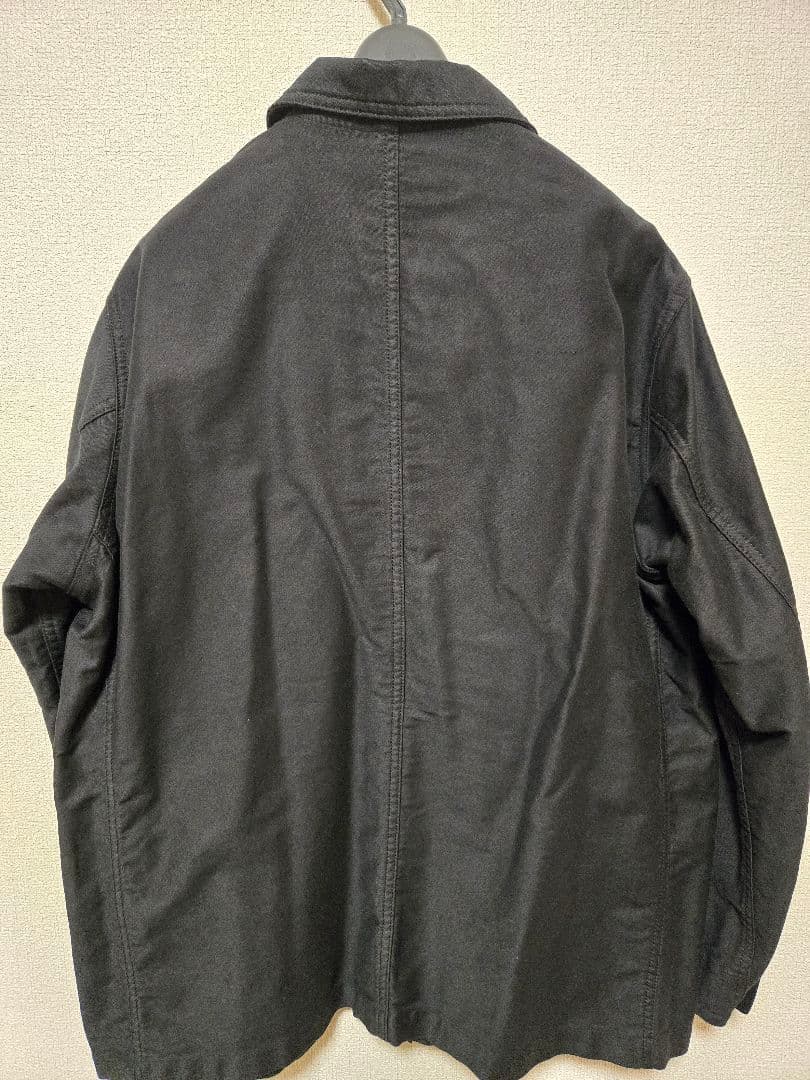 無印良品 木の実から作ったカポック混 モールスキン カバーオール L 黒