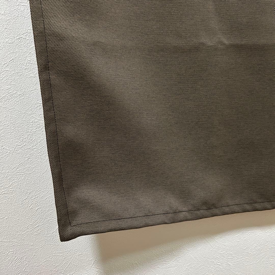 【りんごちっぷ】カフェカーテン　3枚　オーダー品　刺繍　遮光　ブラウン