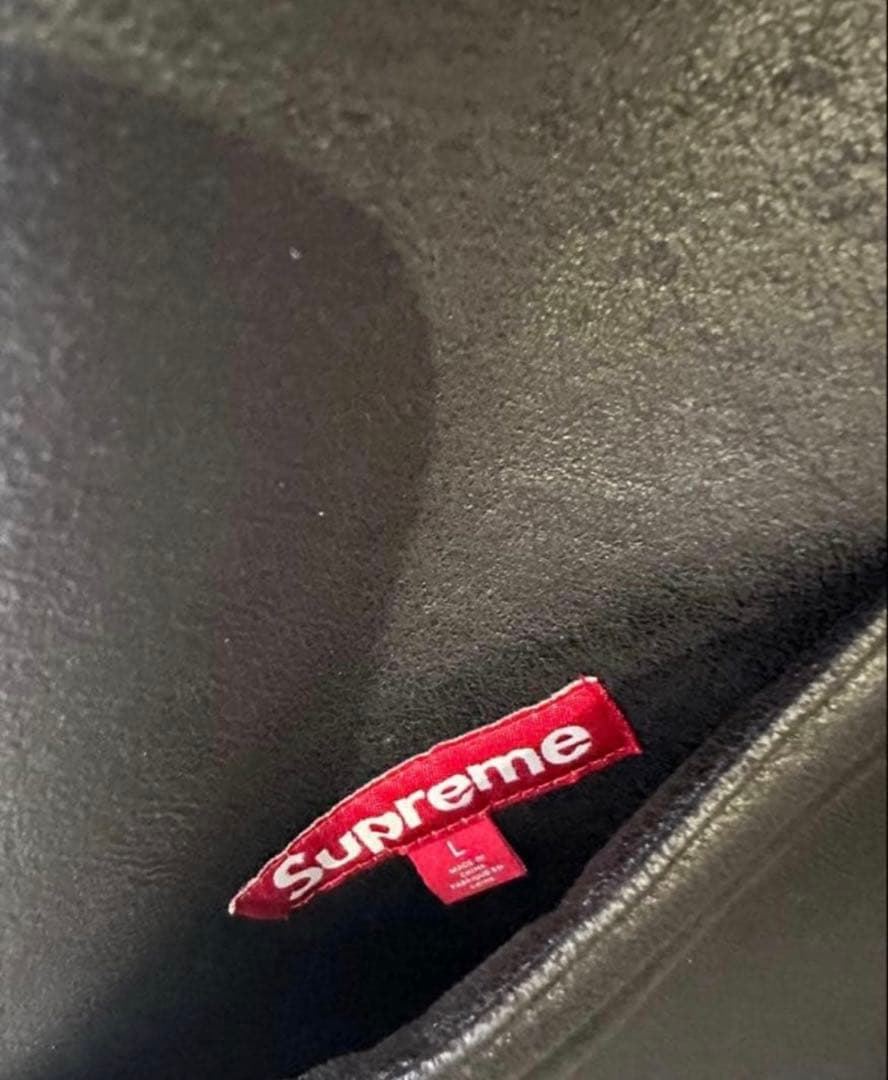 21時削除！！Supreme ブラック リバーシブルベスト L