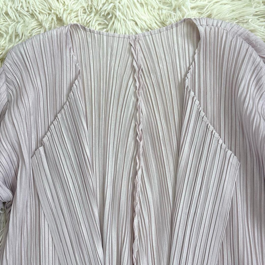美品、PLEATS PLEASE、プリーツプリーズ、カーディガン、薄いピンク色
