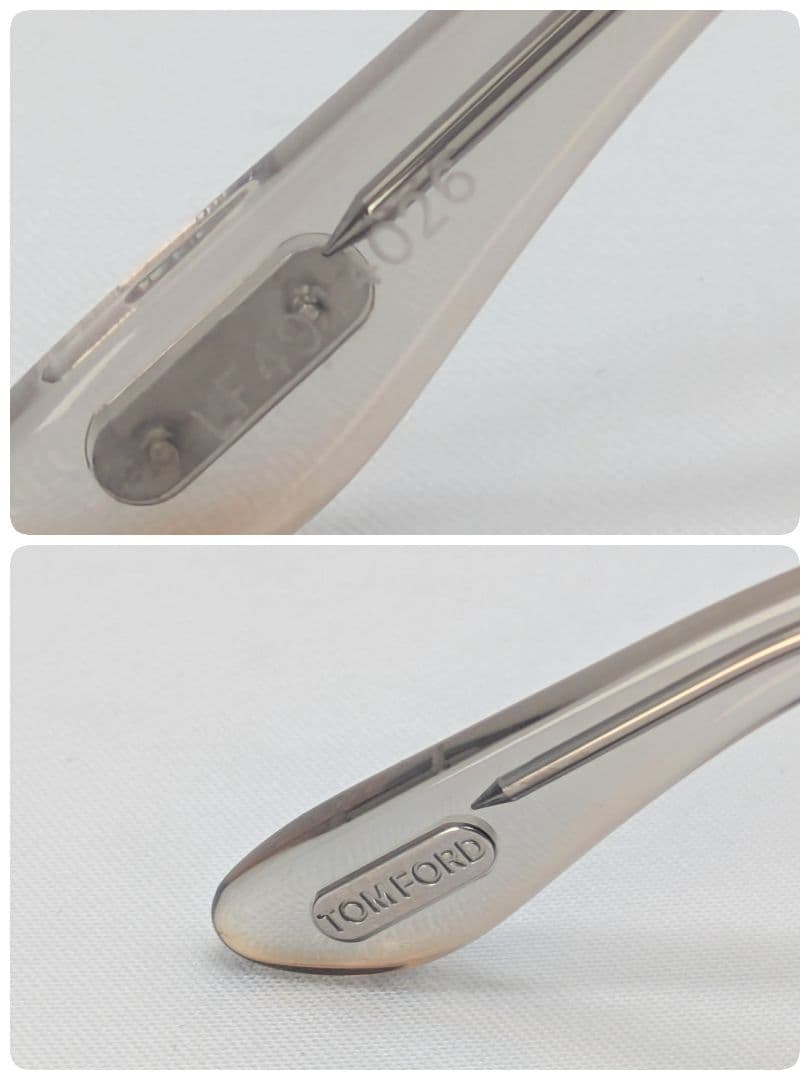 美品 トムフォード Sari TF690 ピンク グラデ サングラス クリア