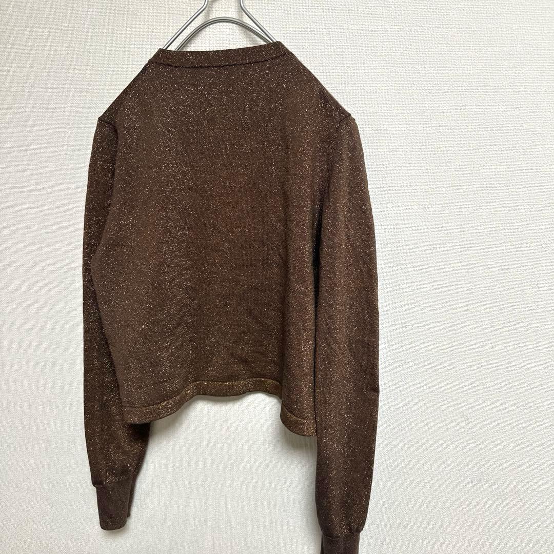 anuans シルクブレンドベーシックニットカーディガン　brow茶色　シルク混