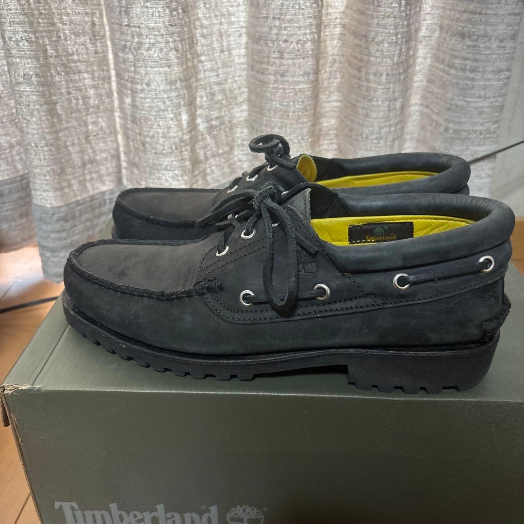 Timberland ブラック モカシン　27センチ　3eye