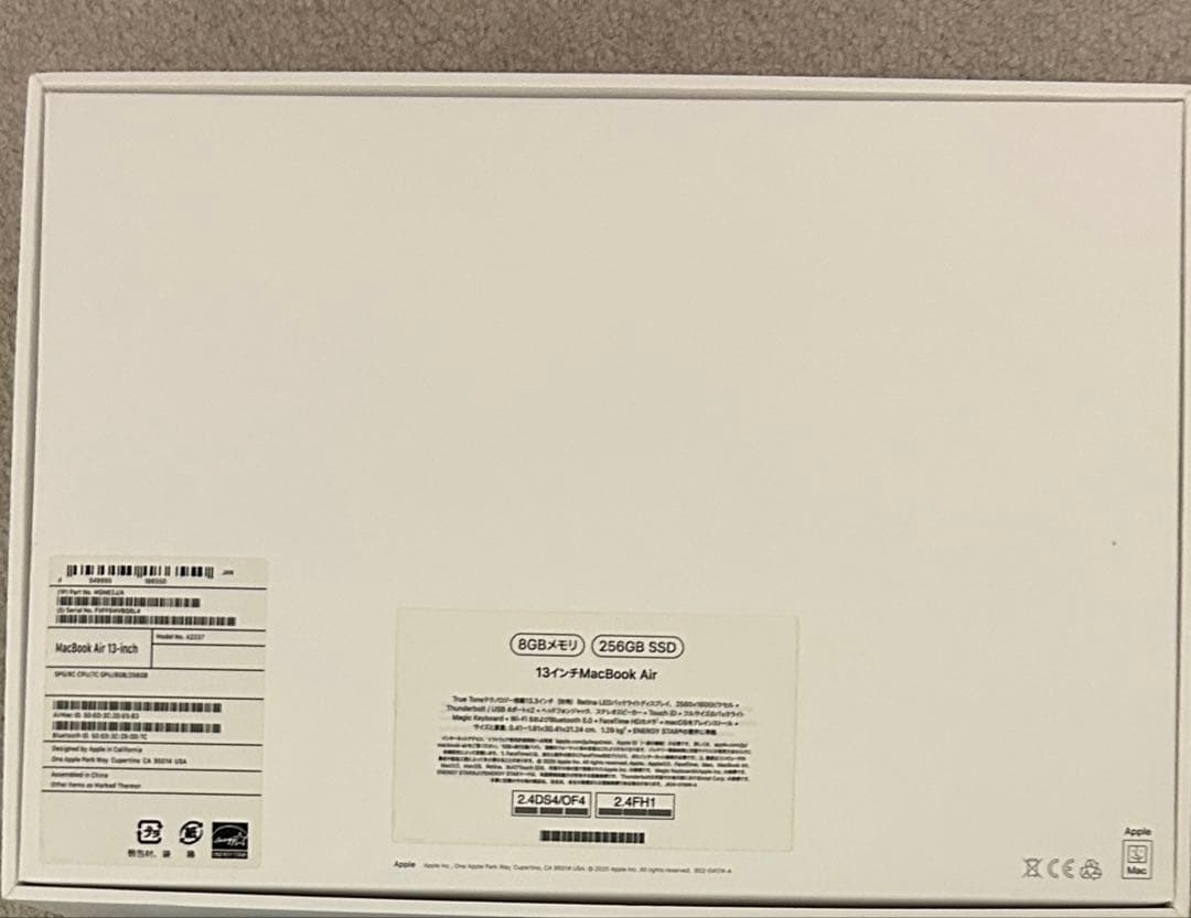 MacBook Air M1 Model No.A2337 2020年 完動品