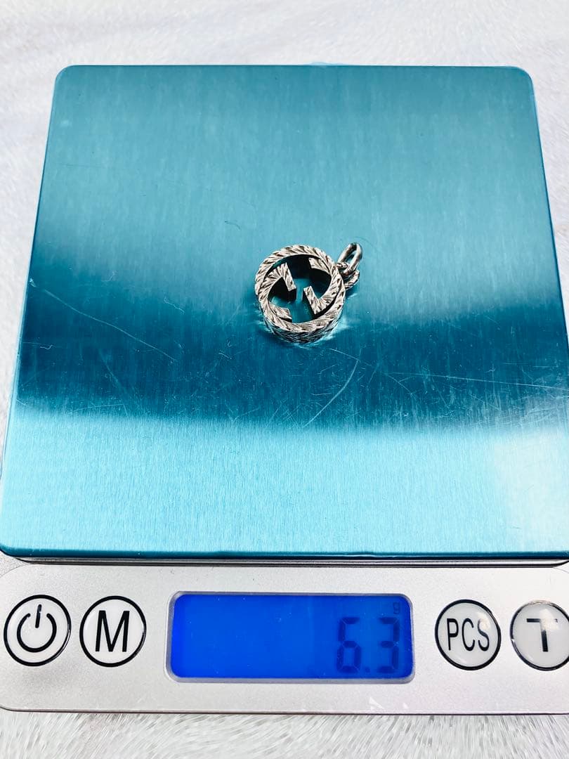 【美品】GUCCI ネックレス トップ925＋社外チェーン 男女兼用
