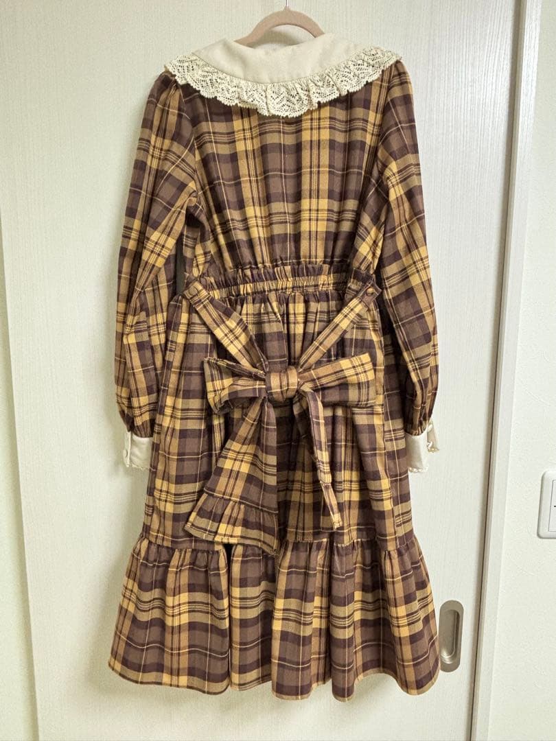 axes femme kawaii タータンチェック　ワンピース　ヘッドドレス