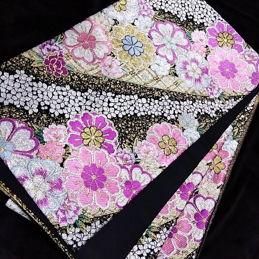 振り袖 フルセット 正絹 緑 地紋 重ね衿 振袖 駒刺繍