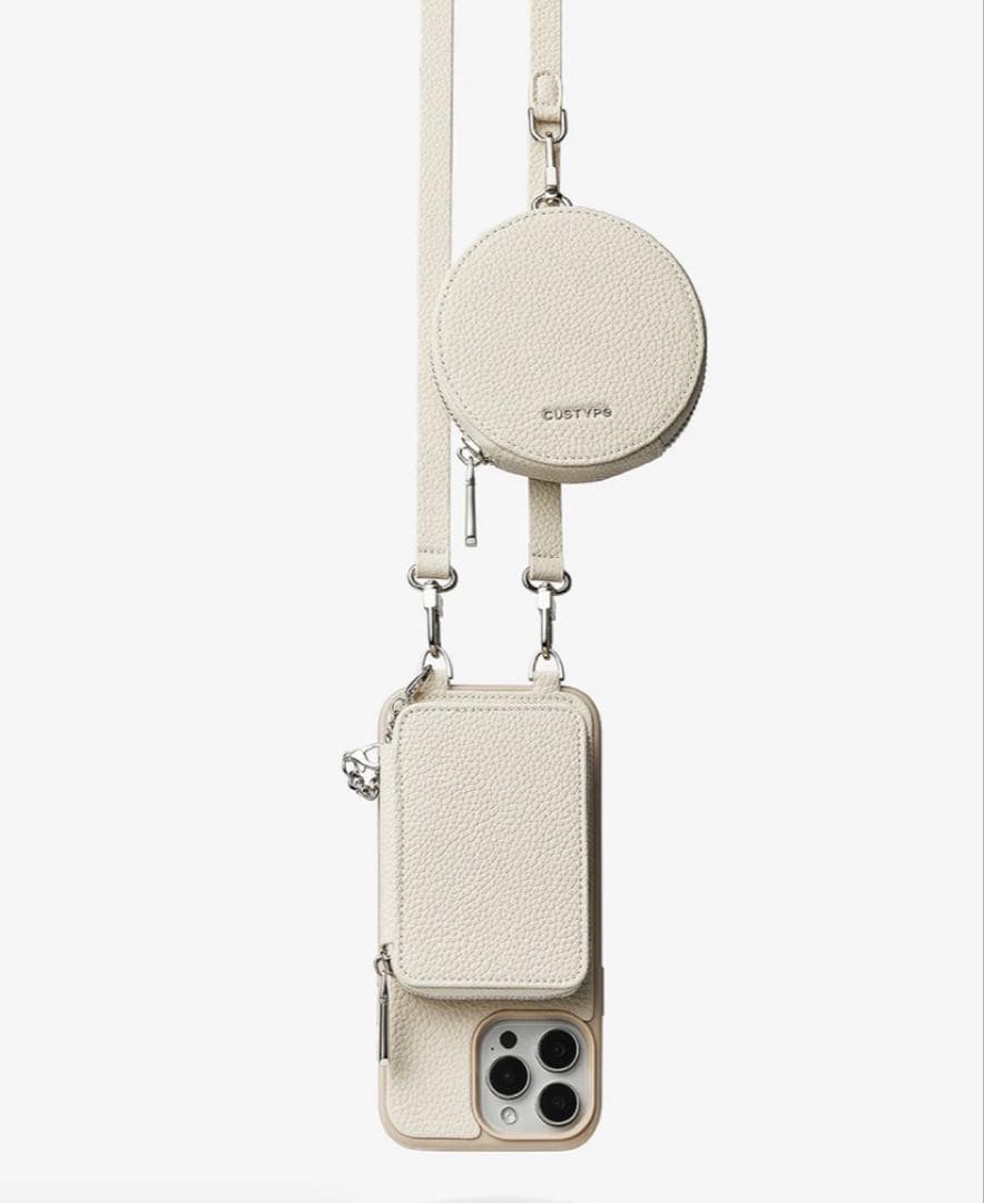 新品♪CUSTYPE⭐︎iPhone17ルナシルバーシリーズアイボリーベージュ