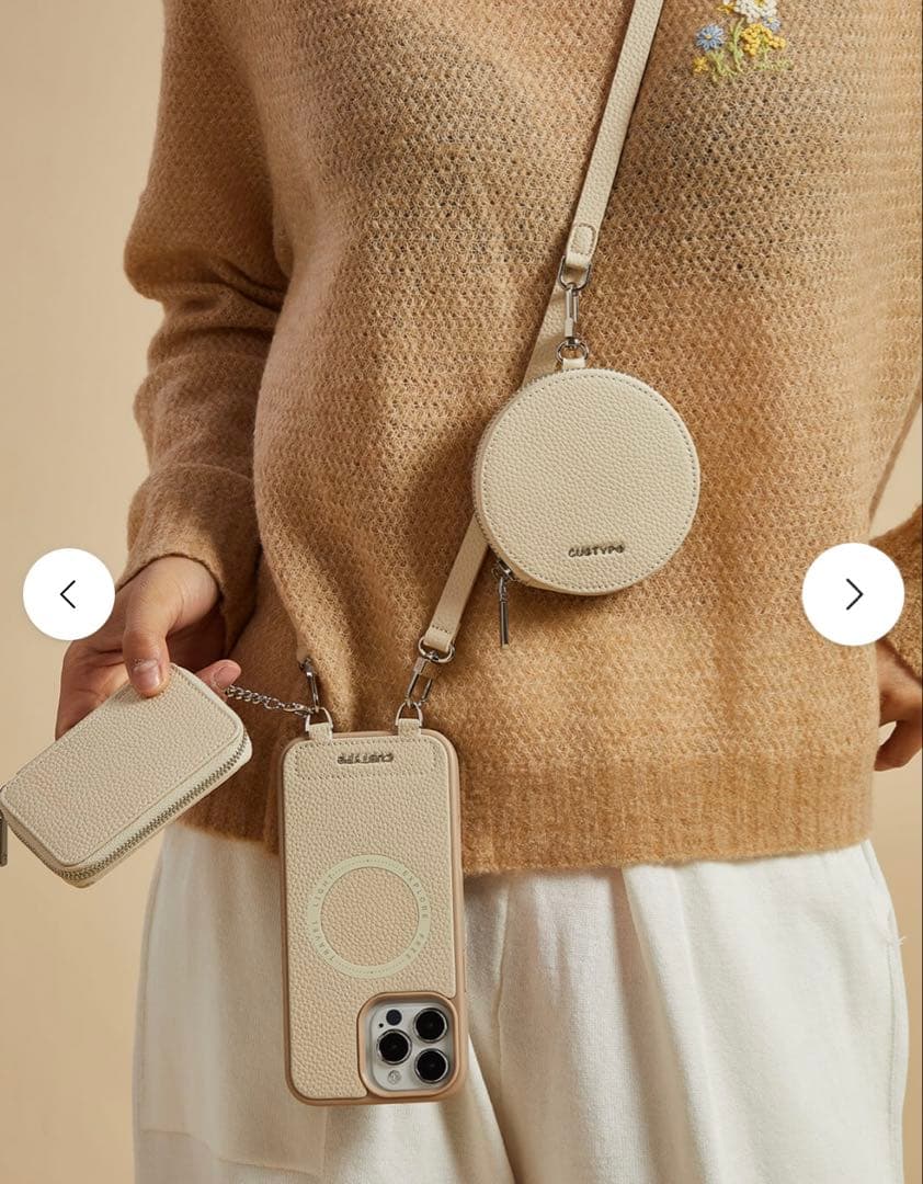 新品♪CUSTYPE⭐︎iPhone17ルナシルバーシリーズアイボリーベージュ