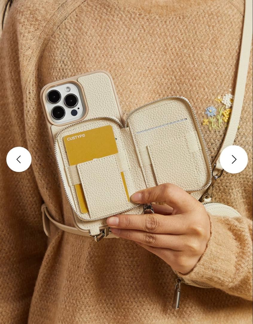 新品♪CUSTYPE⭐︎iPhone17ルナシルバーシリーズアイボリーベージュ