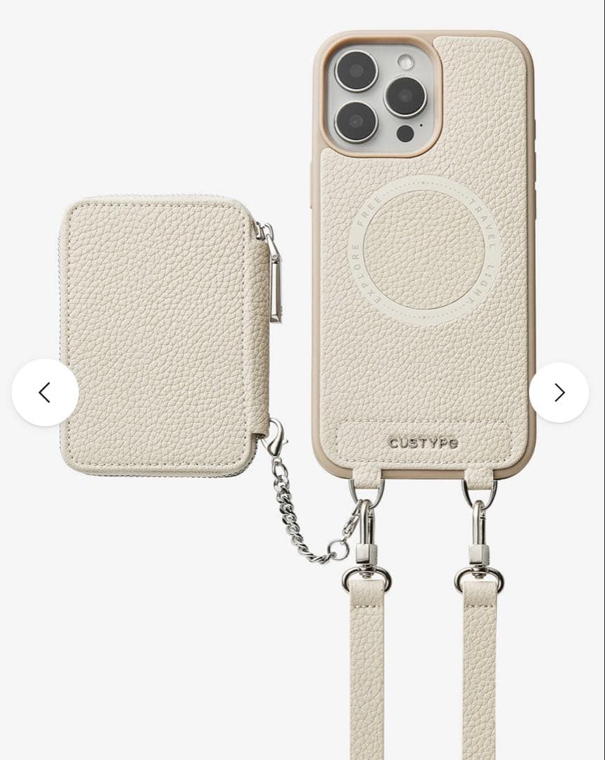新品♪CUSTYPE⭐︎iPhone17ルナシルバーシリーズアイボリーベージュ