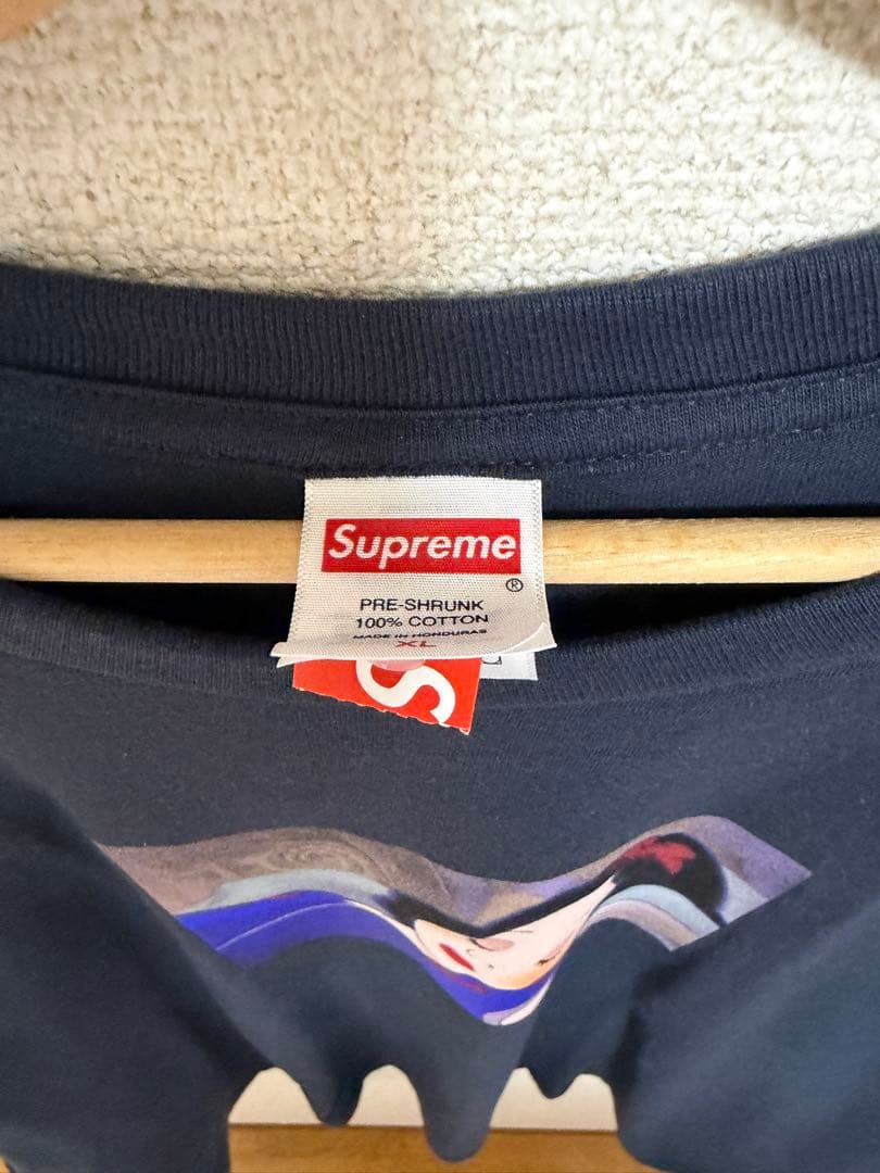 Supreme  White Tee 白雪姫 Navy XLサイズ