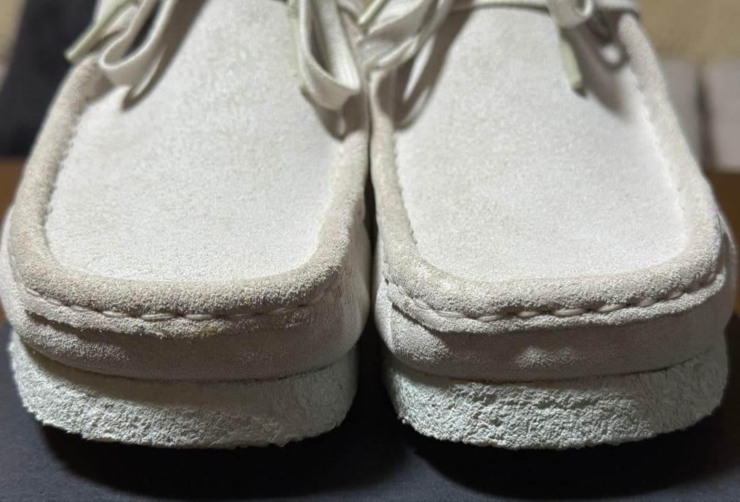 クラークス WALLABEE ワラビー white suede UK7 25cm