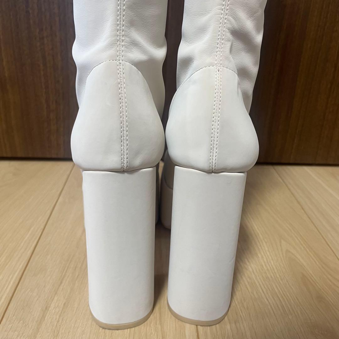 【Darich】❤︎ダーリッチ❤︎ウルトラストレッチロングブーツ　アイボリー M