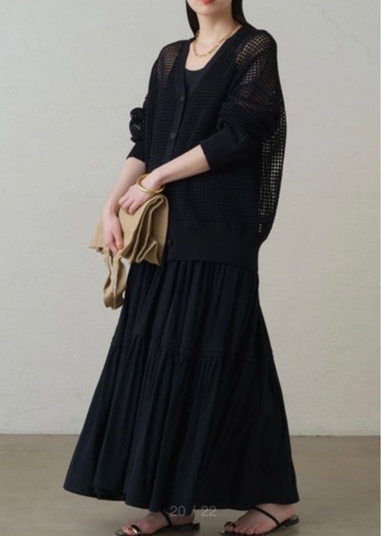 新品未使用⭐︎タグ付⭐︎LOUNGEDRESS2 WAYメッシュニットカーディガン