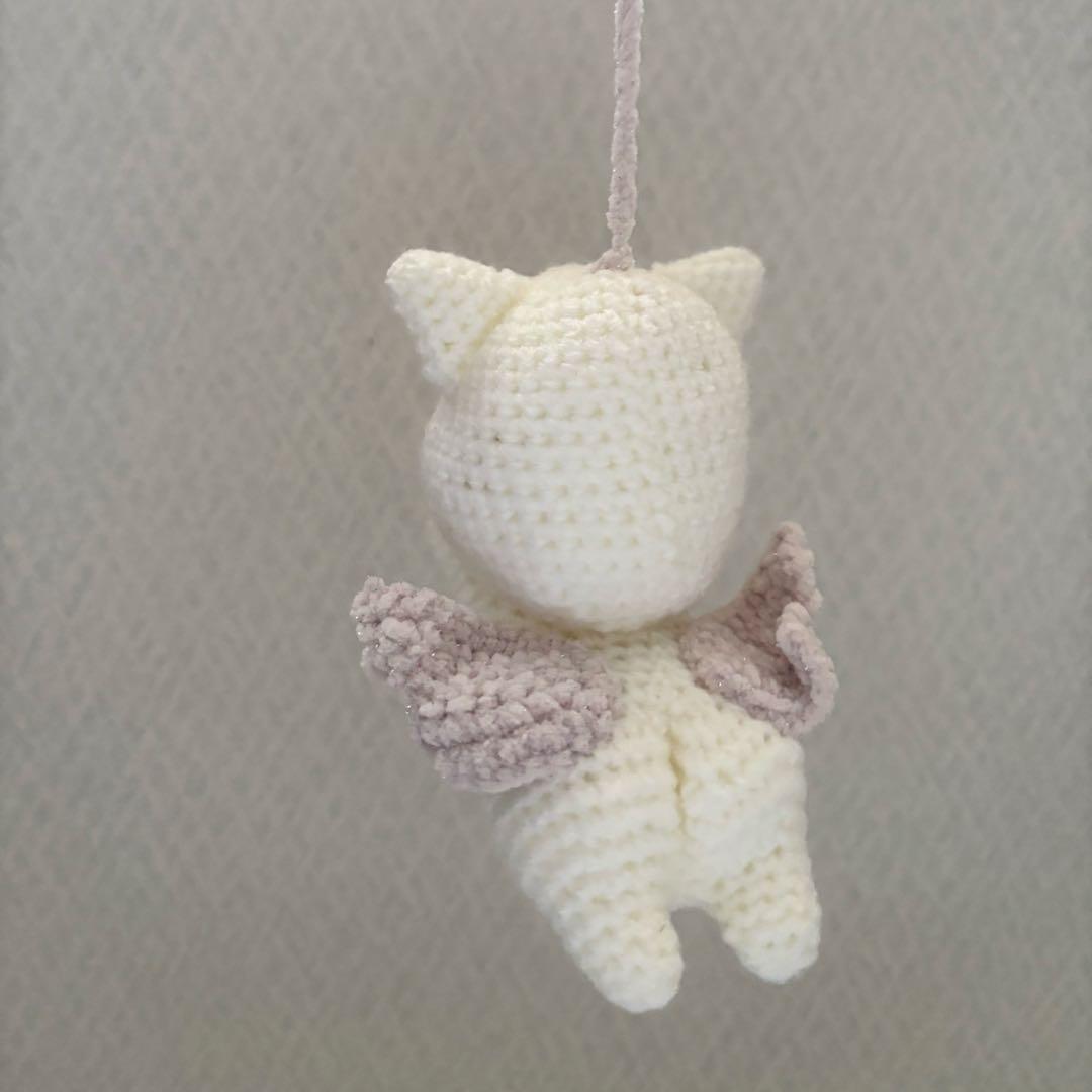 福袋 あみぐるみ.ポーチ.お空を飛びたいな（白ねこ） 編み物 ハンドメイド
