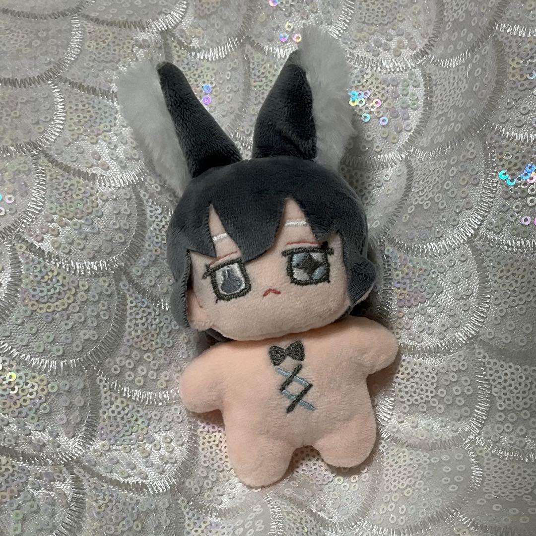 無属性ぬいぐるみ 自作ぬい 手縫い モノトーン うさぎさん