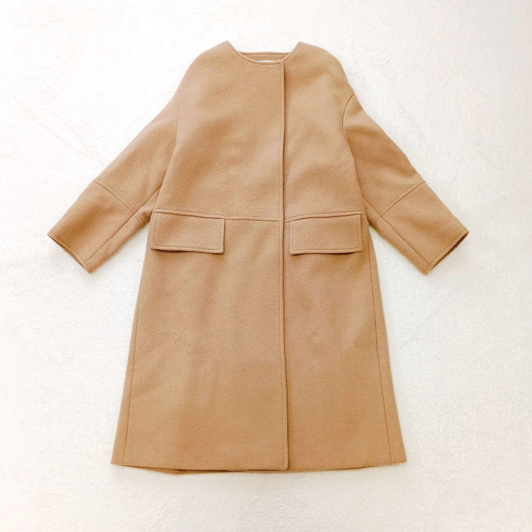 【専用】ADORE　アドーア　エアメルトンノーカラーフラップポケットコート