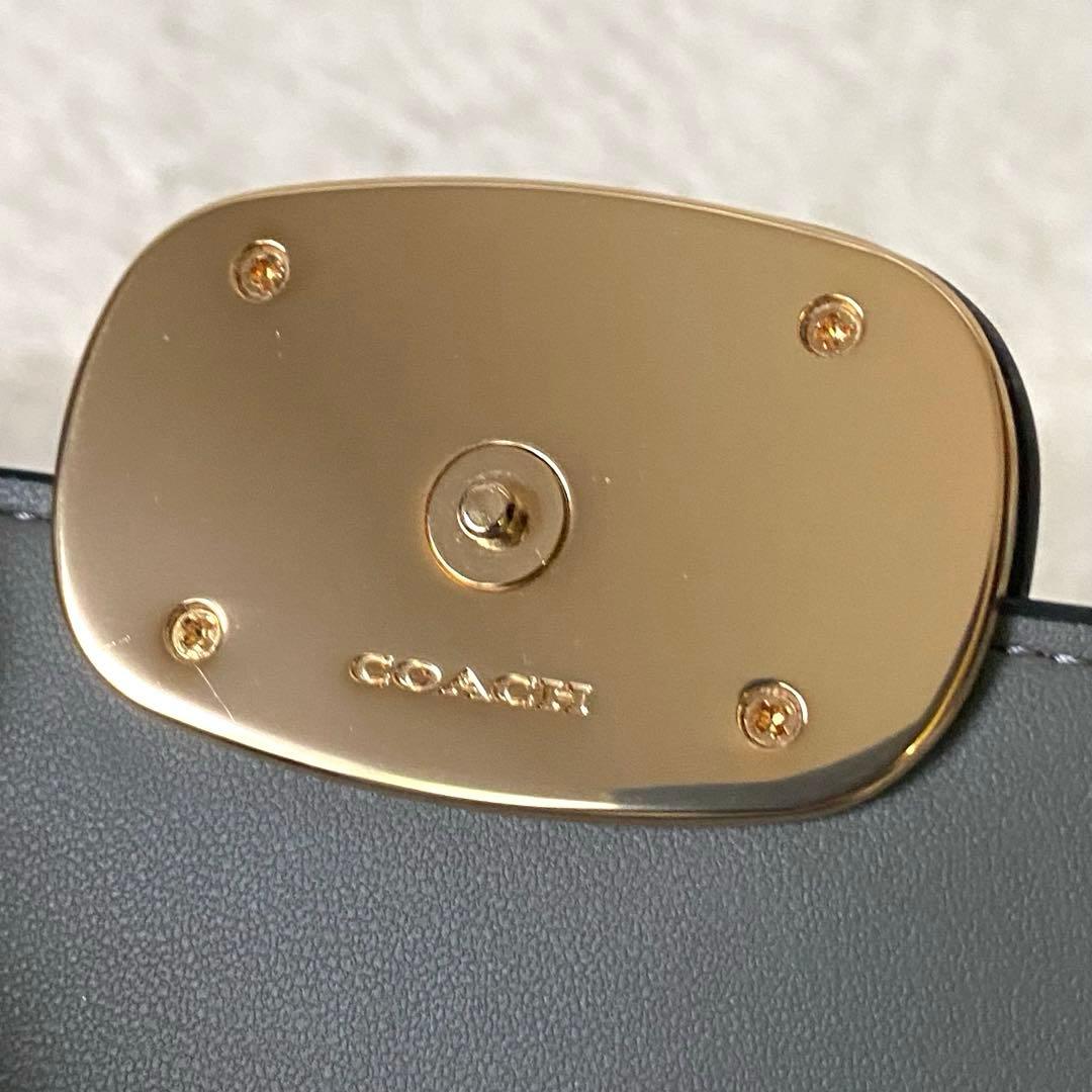 未使用品【COACH】エライザ スモール ウォレット二つ折り財布 グレー 大人気