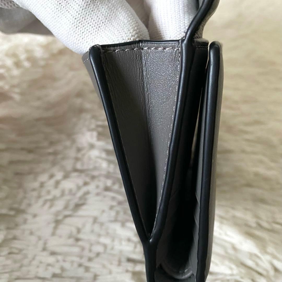 未使用品【COACH】エライザ スモール ウォレット二つ折り財布 グレー 大人気