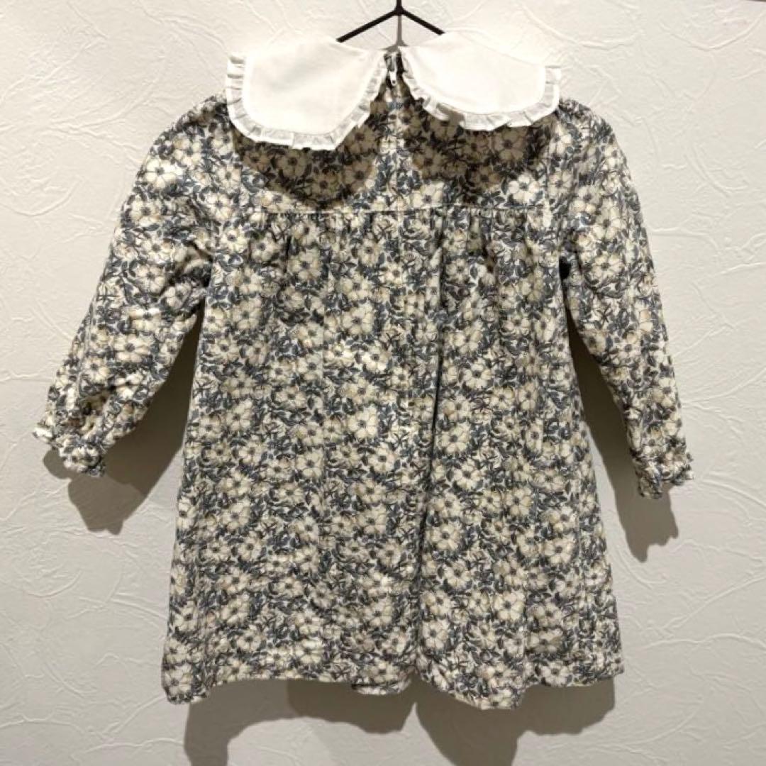 こ*ん様 ファミリア 花柄長袖ワンピース 90cm