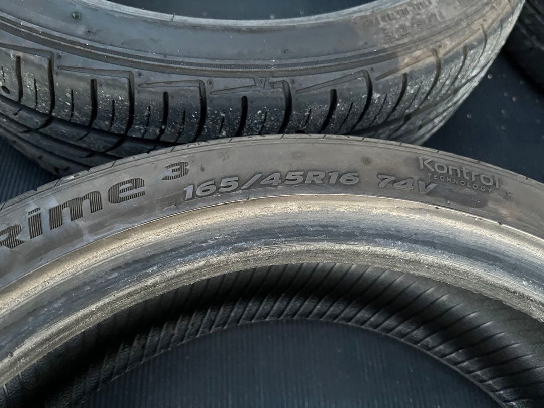 溝有り！165/45R16 タイヤ 4本セット