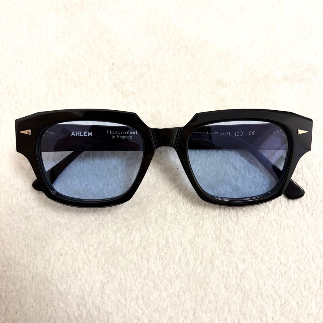 【美品】AHLEM サングラス Rivoli 黒フレーム ブルー系レンズ