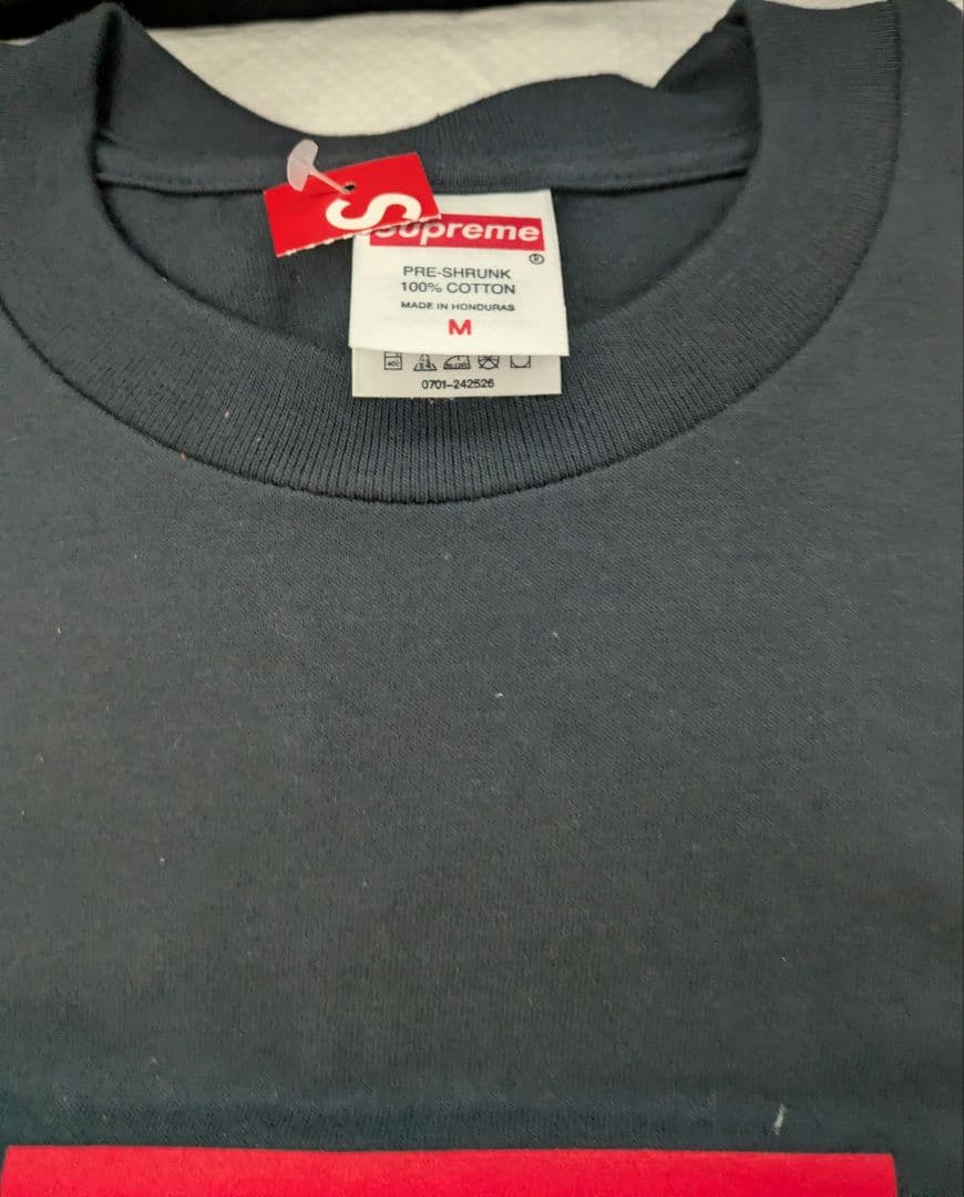 SUPREME Arabic Box Logo Tee Navy M 新品タグ付