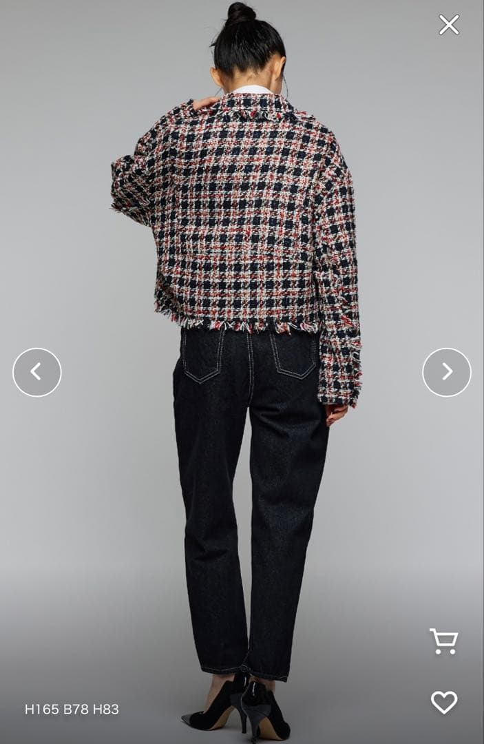 ナルシス　テーパードデニムパンツ　ステッチデザイン