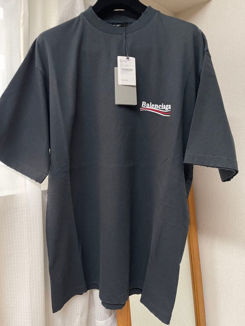 新品未使用 Balenciagaバレンシアガ半袖Ｔシャツ ブラック ダメージ加工