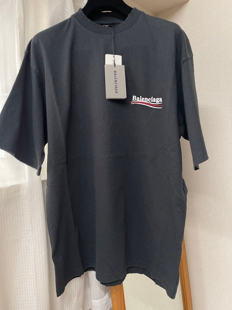 新品未使用 Balenciagaバレンシアガ半袖Ｔシャツ ブラック ダメージ加工