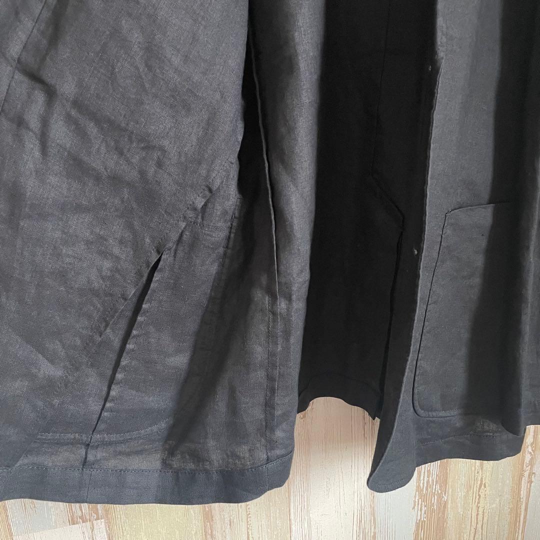 【美品】無印良品 リネン100% ジャケット ブラック