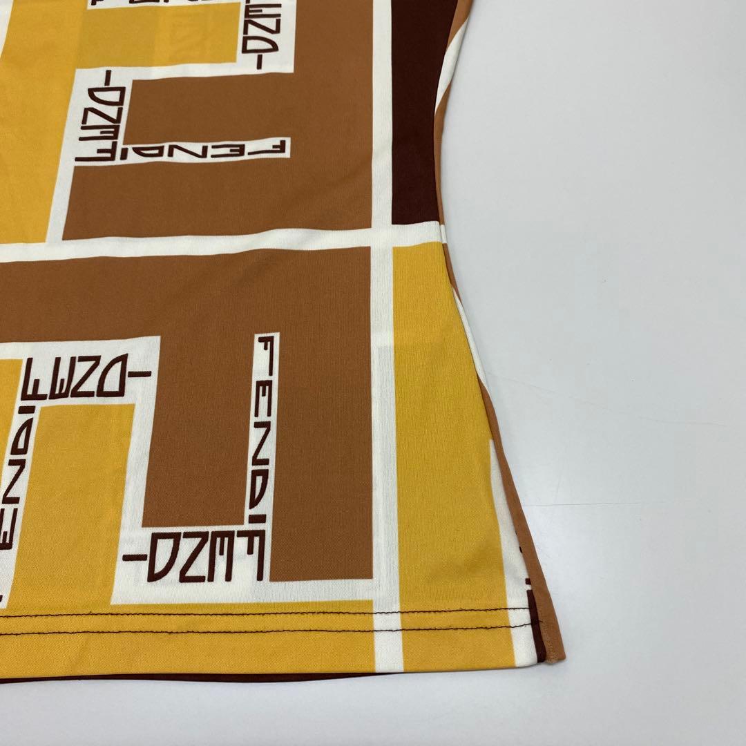 FENDI フェンディ　ズッカ　ズッキーニ　幾何学模様　半袖　Tシャツ　40