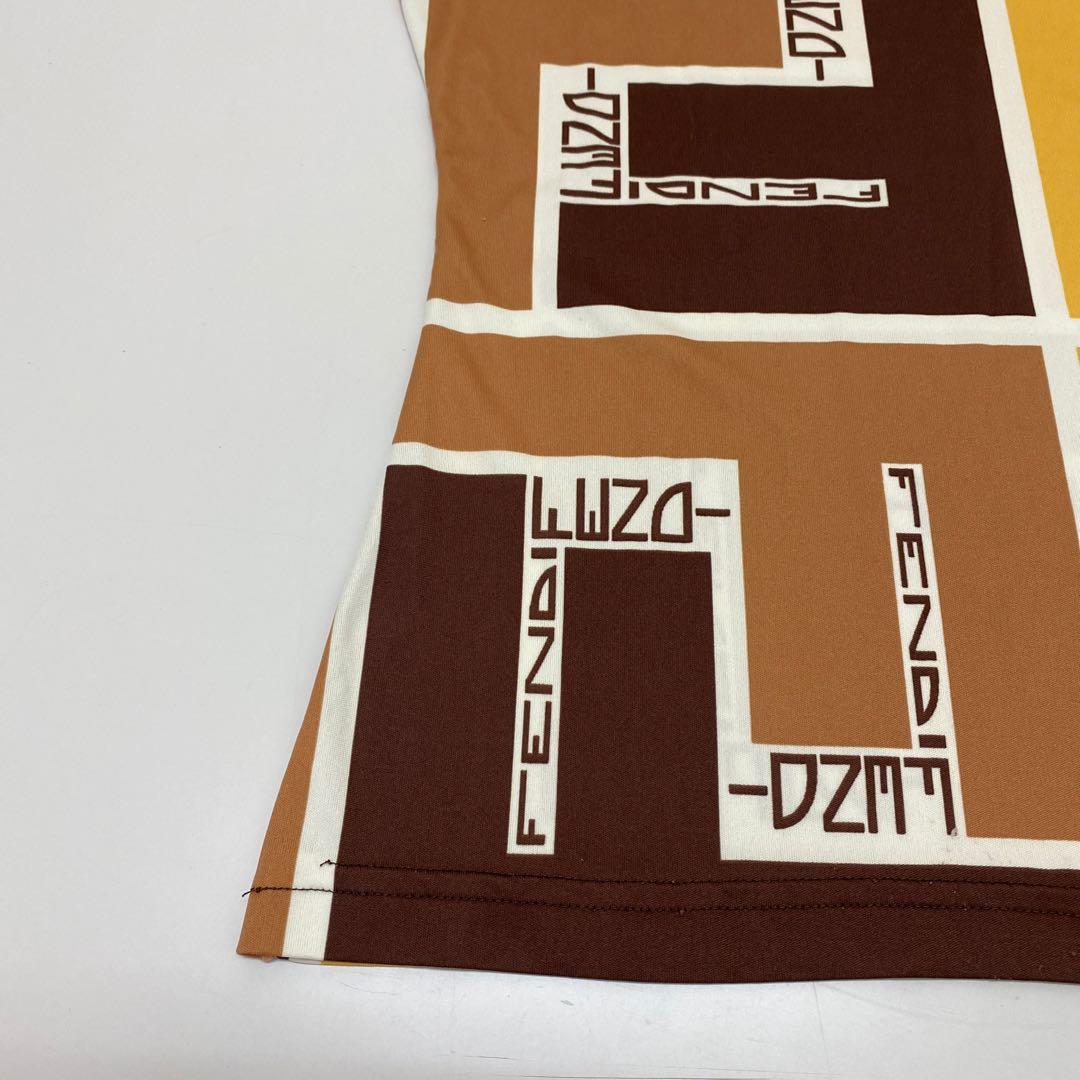 FENDI フェンディ　ズッカ　ズッキーニ　幾何学模様　半袖　Tシャツ　40