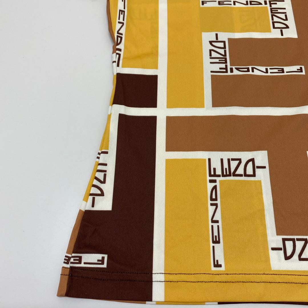FENDI フェンディ　ズッカ　ズッキーニ　幾何学模様　半袖　Tシャツ　40