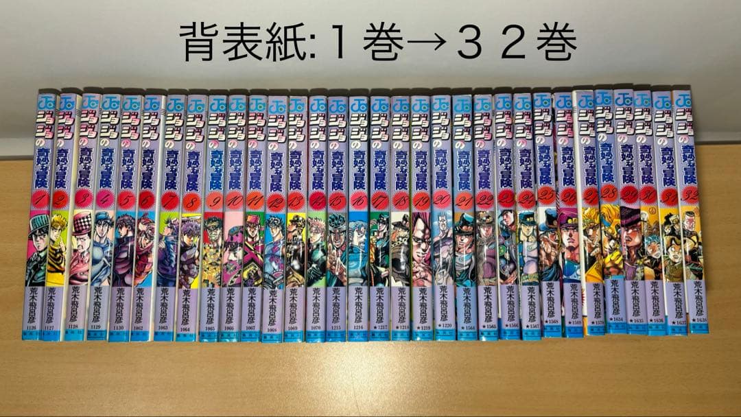 【全巻初版】　ジョジョの奇妙な冒険　第１部から第５部全巻セット（１巻から６３巻）