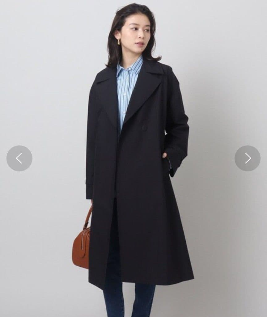 【美品】定価4.8万 UNTITLED ドロップショルダートレンチコート XS