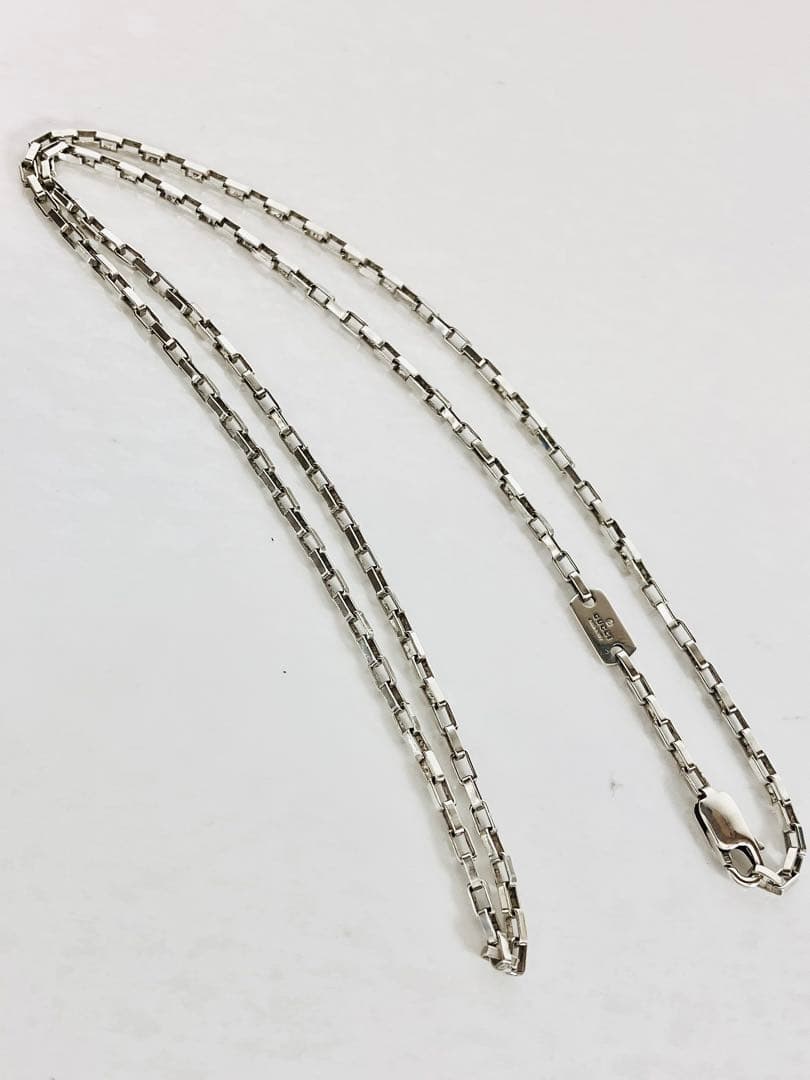 【超美品】GUCCI ベネチア チェーン ネックレス 男女兼用 シルバー925