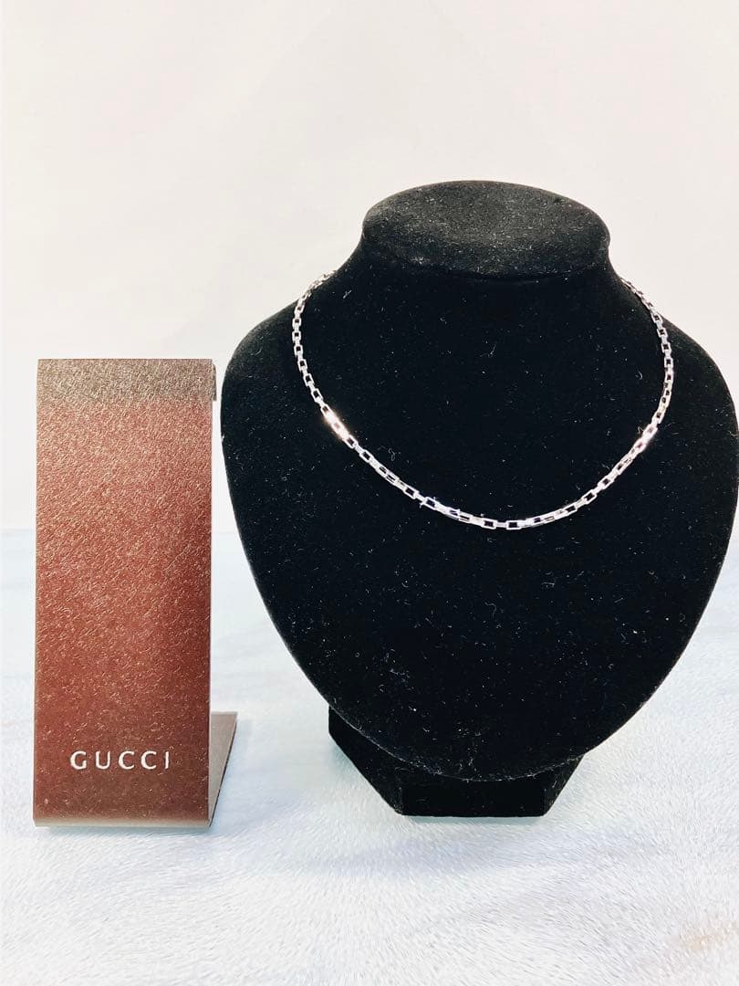 【超美品】GUCCI ベネチア チェーン ネックレス 男女兼用 シルバー925