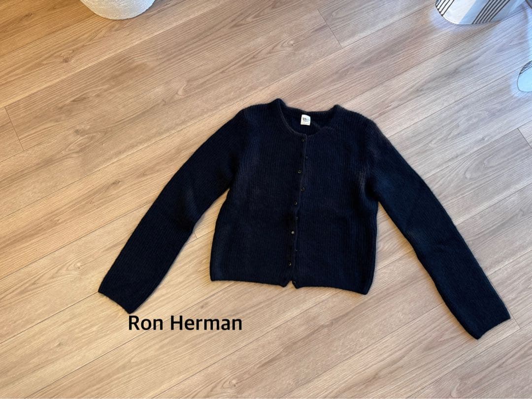 Ron Hermanロンハーマン　Suri Alpacaカーディガン　黒XS