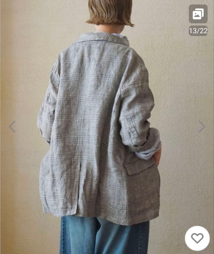 新品未使用品　journal standard luxeリネンチェックジャケット