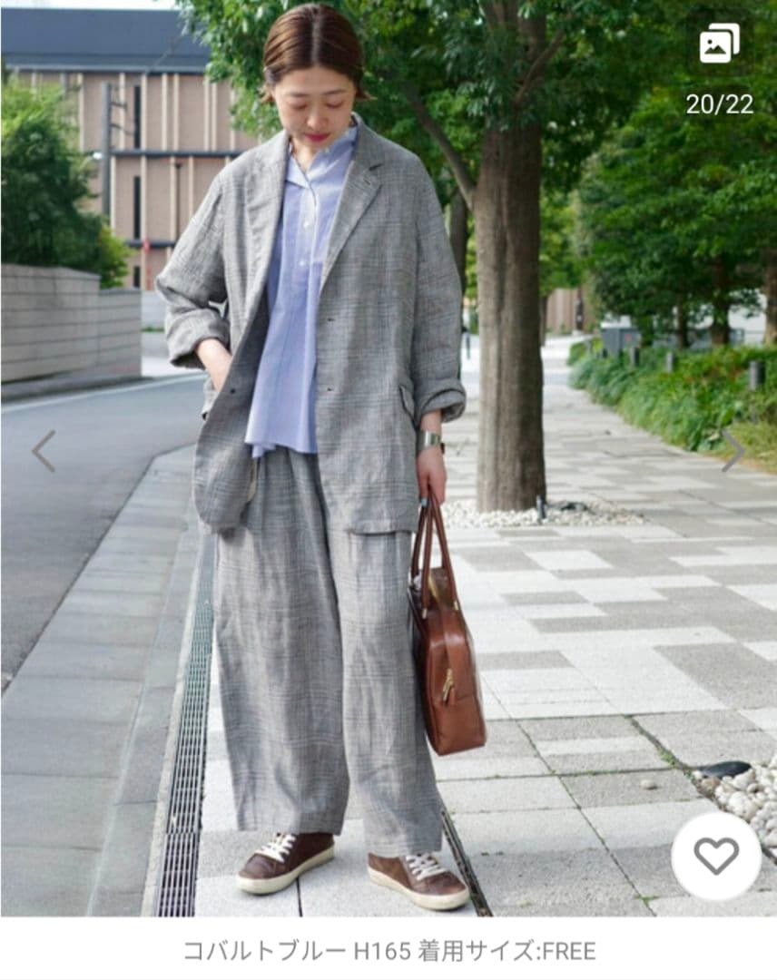 新品未使用品　journal standard luxeリネンチェックジャケット