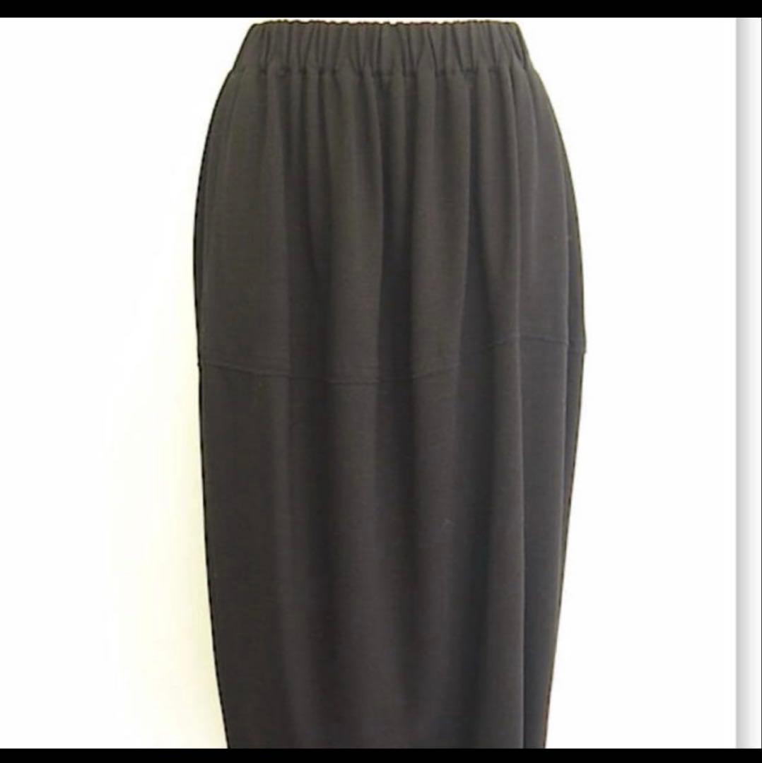美品 BLAMINK ブラミンク ロングスカート ウエストゴムサイズ36ブラック